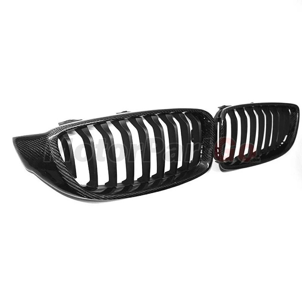 Carbon fiber single line gloss matt replace front Grills 1 pair For BMW 4-SERIES F32 F33 F36 M3 M4 2014UP  B624