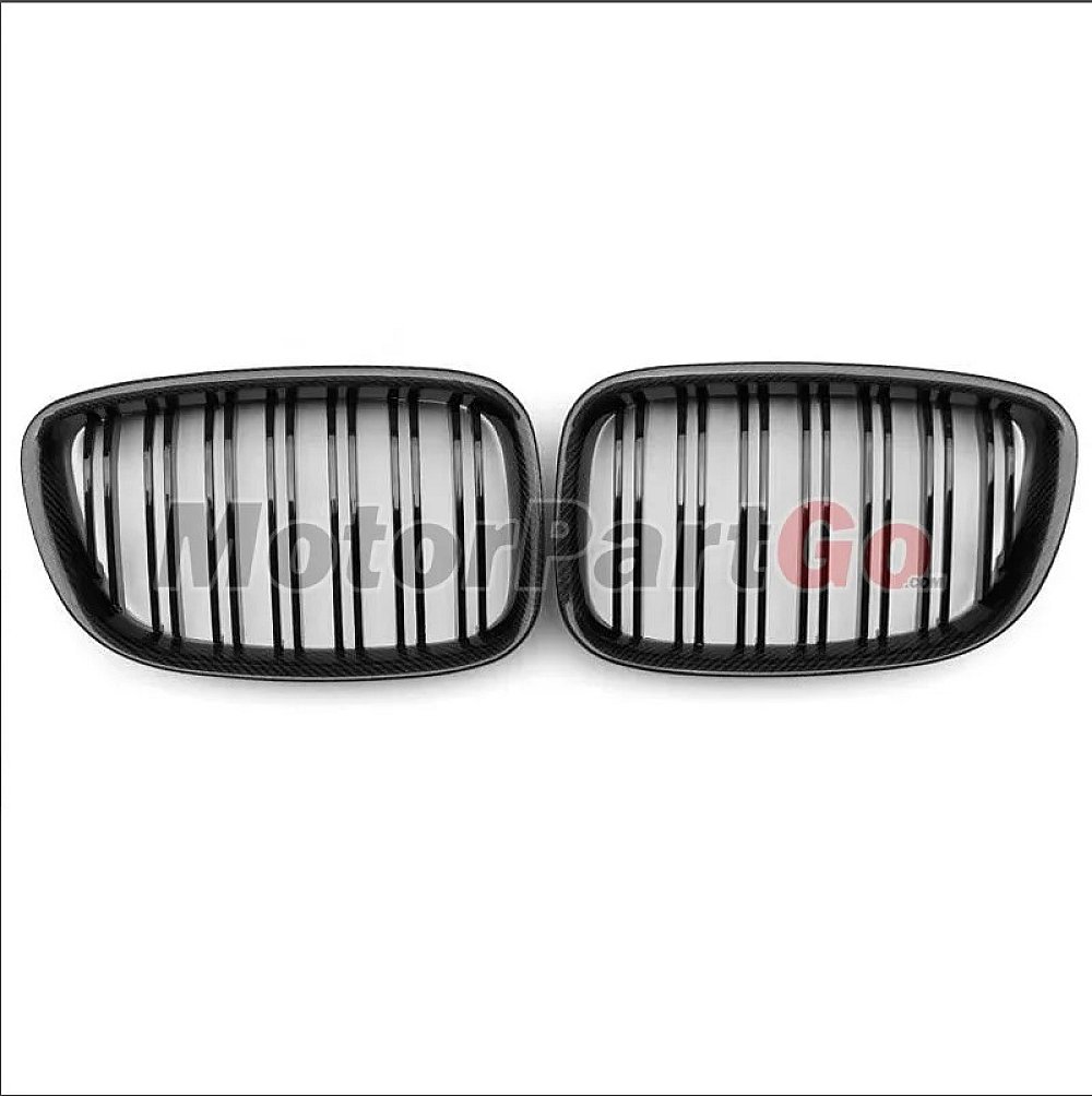 Carbon fiber dual line gloss replace front Grills 1 pair For BMW 5-SERIES GT F07 2010-2016 B635
