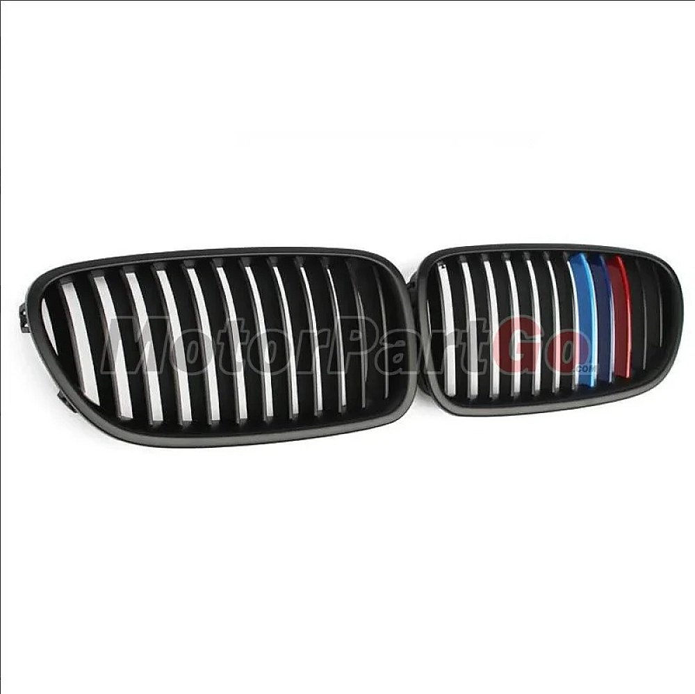 3 Colors Gloss Matt single line replace ABS front Grills 1 pair For BMW 5-SERIES F10 F18 520 530 2010-2016 B640