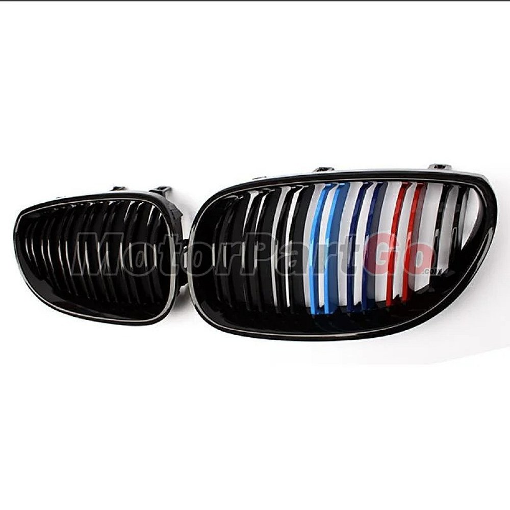 3 Colors Gloss Matt dual line replace ABS front Grills 1 pair For BMW 5-SERIES E60 E61 2004-2009 B642
