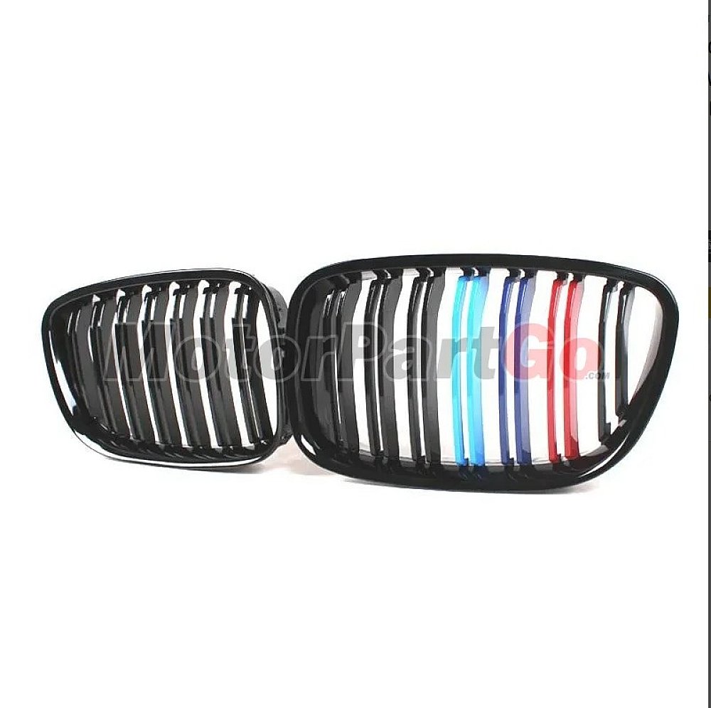3 Colors Gloss dual line replace ABS front Grills 1 pair For BMW 5-SERIES GT F07 2010-2016 B646