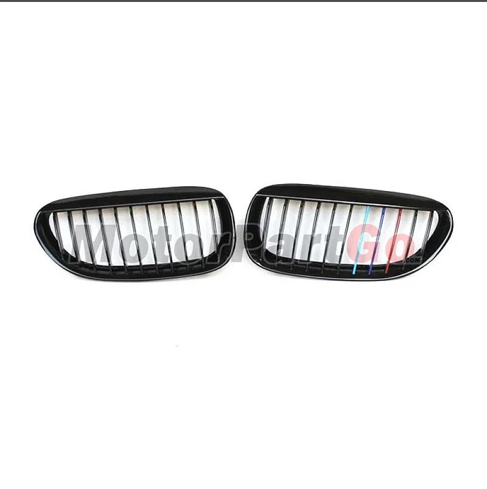 3 Colors Gloss Matt single line replace ABS front Grills 1 pair For BMW 6-SERIES E63 2005-2010 B661
