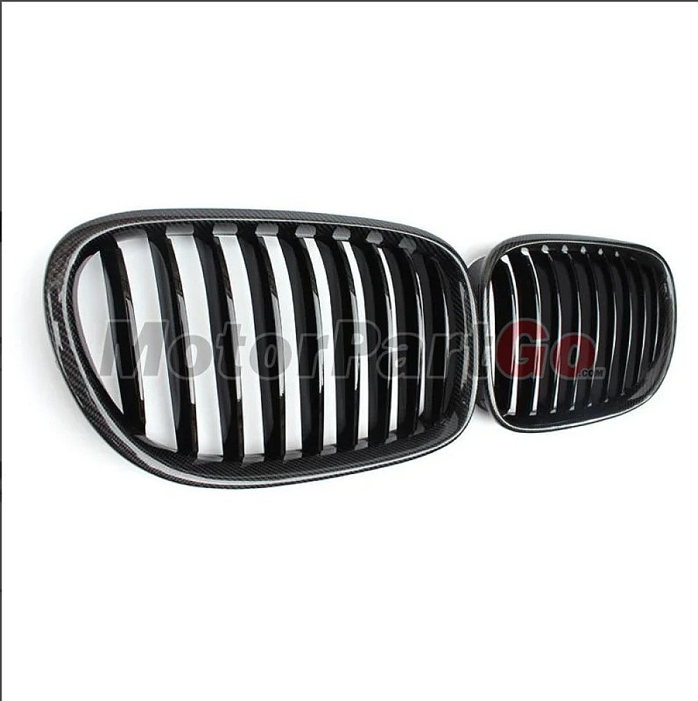 Carbon fiber single line gloss matt replace front Grills 1 pair For BMW 7-SERIES F01 F02 F03 2010-2015 B664