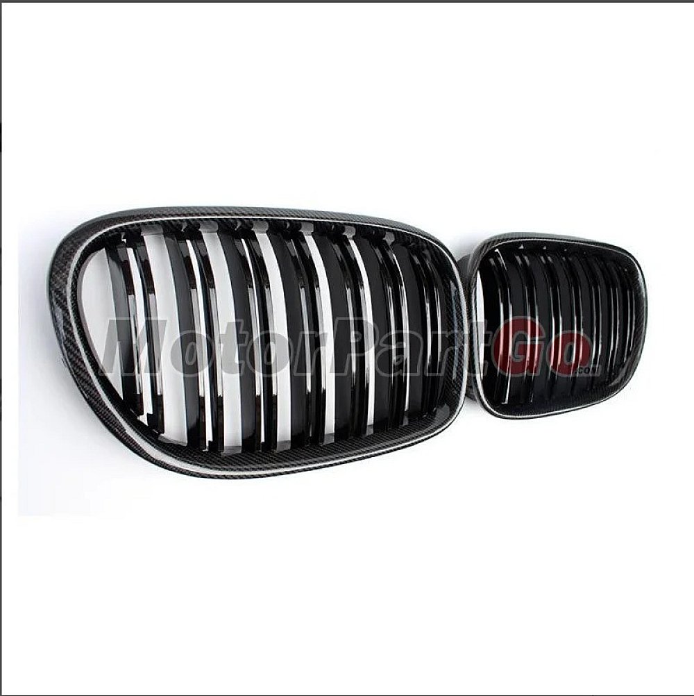 Carbon fiber dual line gloss matt replace front Grills 1 pair For BMW 7-SERIES F01 F02 F03 2010-2015 B666
