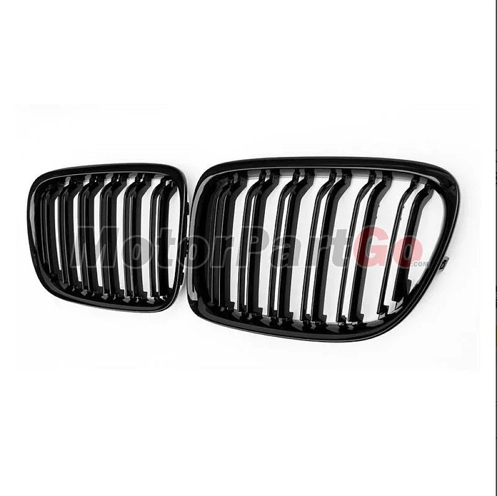 Gloss dual line replace ABS front Grills 1 pair For BMW X1 E84 2011-2015  B673