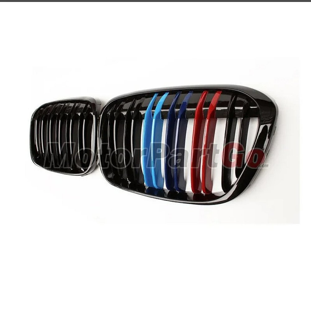 3 Colors Gloss Matt dual line replace ABS front Grills 1 pair For BMW X1 F48 F49 2016UP B681