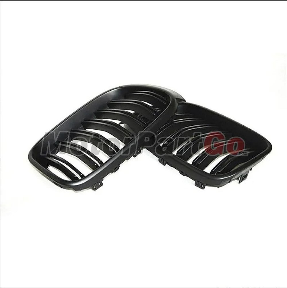 Gloss Matt dual line replace ABS front Grills 1 pair For BMW X3 X4 F25 F26 2014-2018  B686