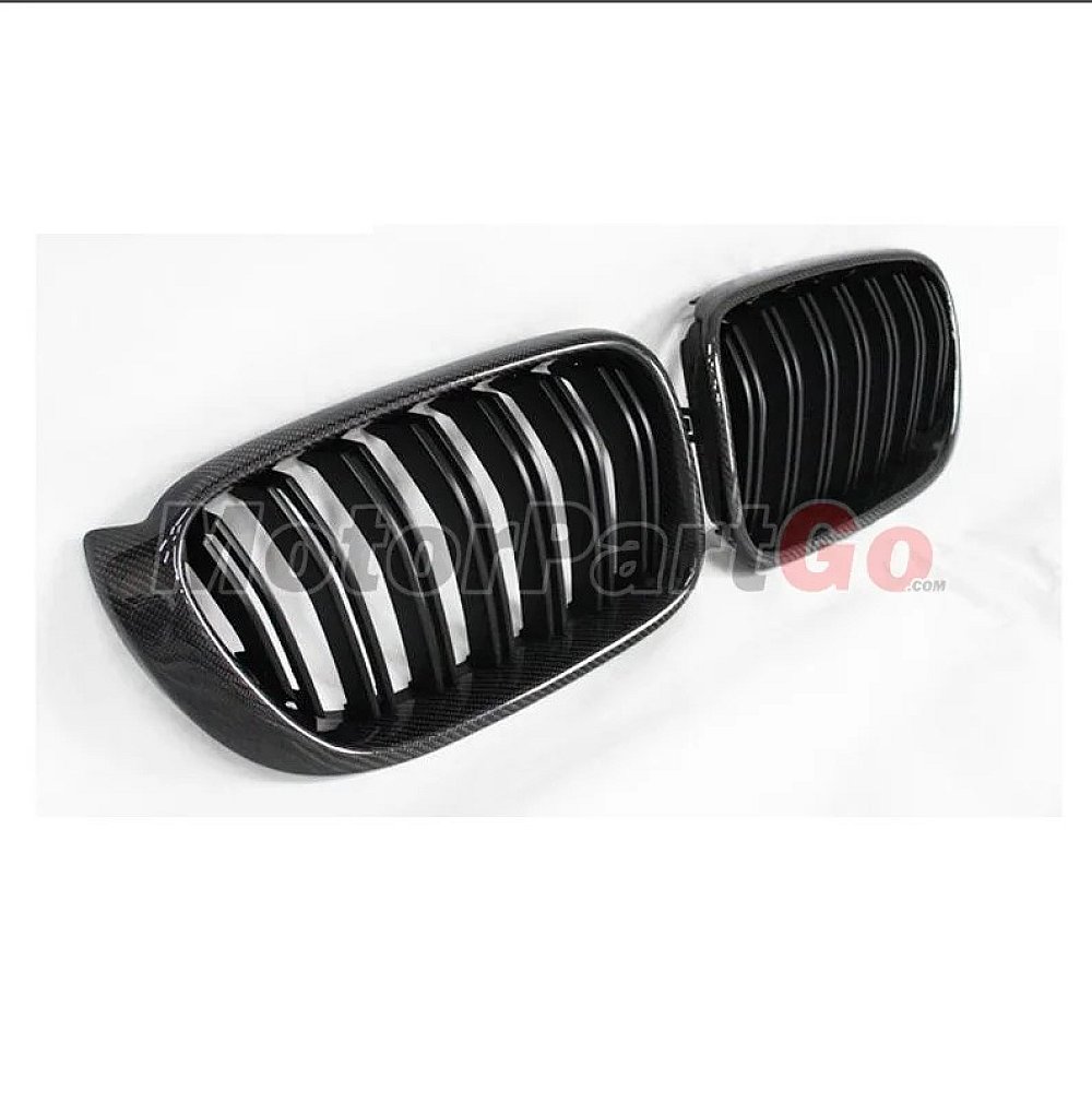 Carbon fiber dual line gloss matt replace front Grills 1 pair For BMW X3 X4 F25 F26 2014-2018  B689