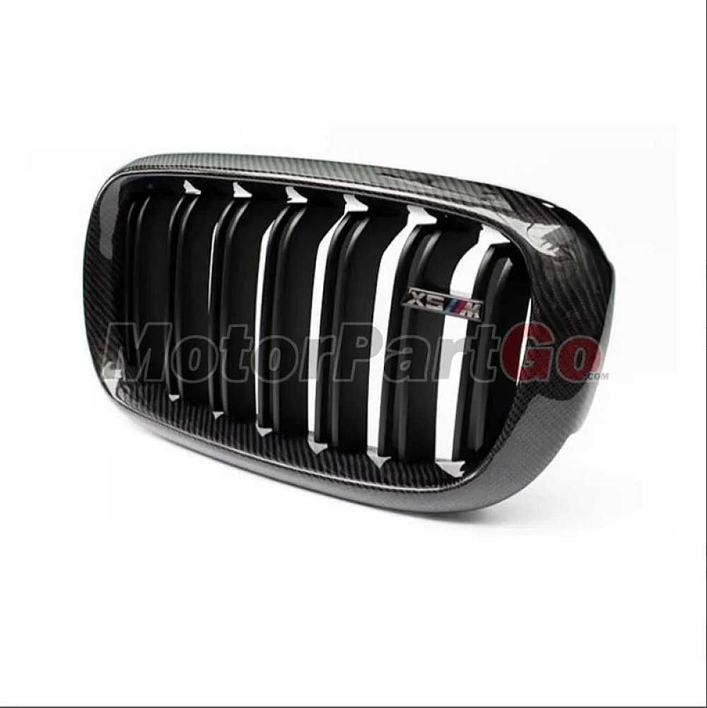 Carbon fiber dual line gloss matt replace front Grills 1 pair For BMW X5 X6 F15 F16 2015UP  B695