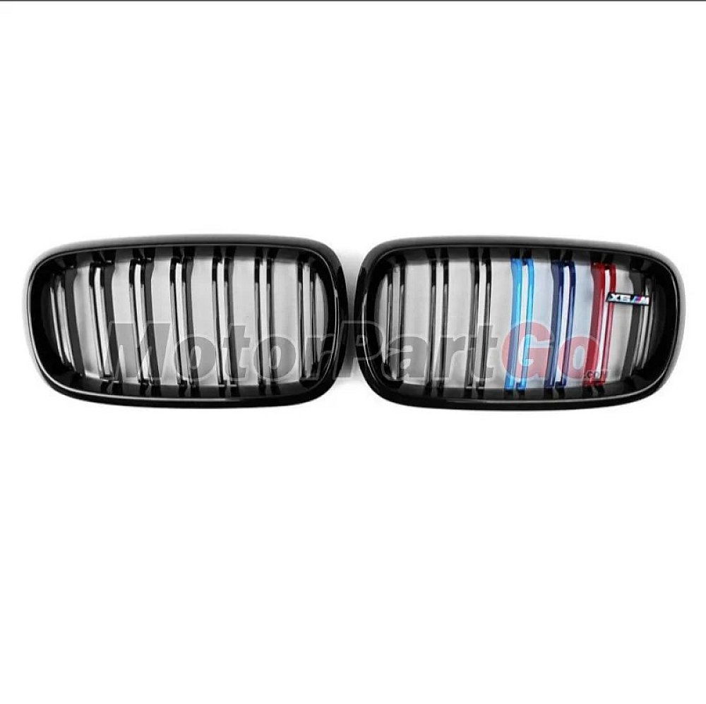 3 Colors Gloss Matt dual line replace ABS front Grills 1 pair For BMW X5 X6 F15 F16 2015UP B709