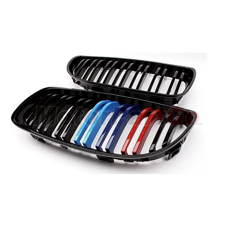 3 Colors Gloss Matt dual line replace ABS front Grills 1 pair For BMW 3-SERIES E90 2008-2011 B738