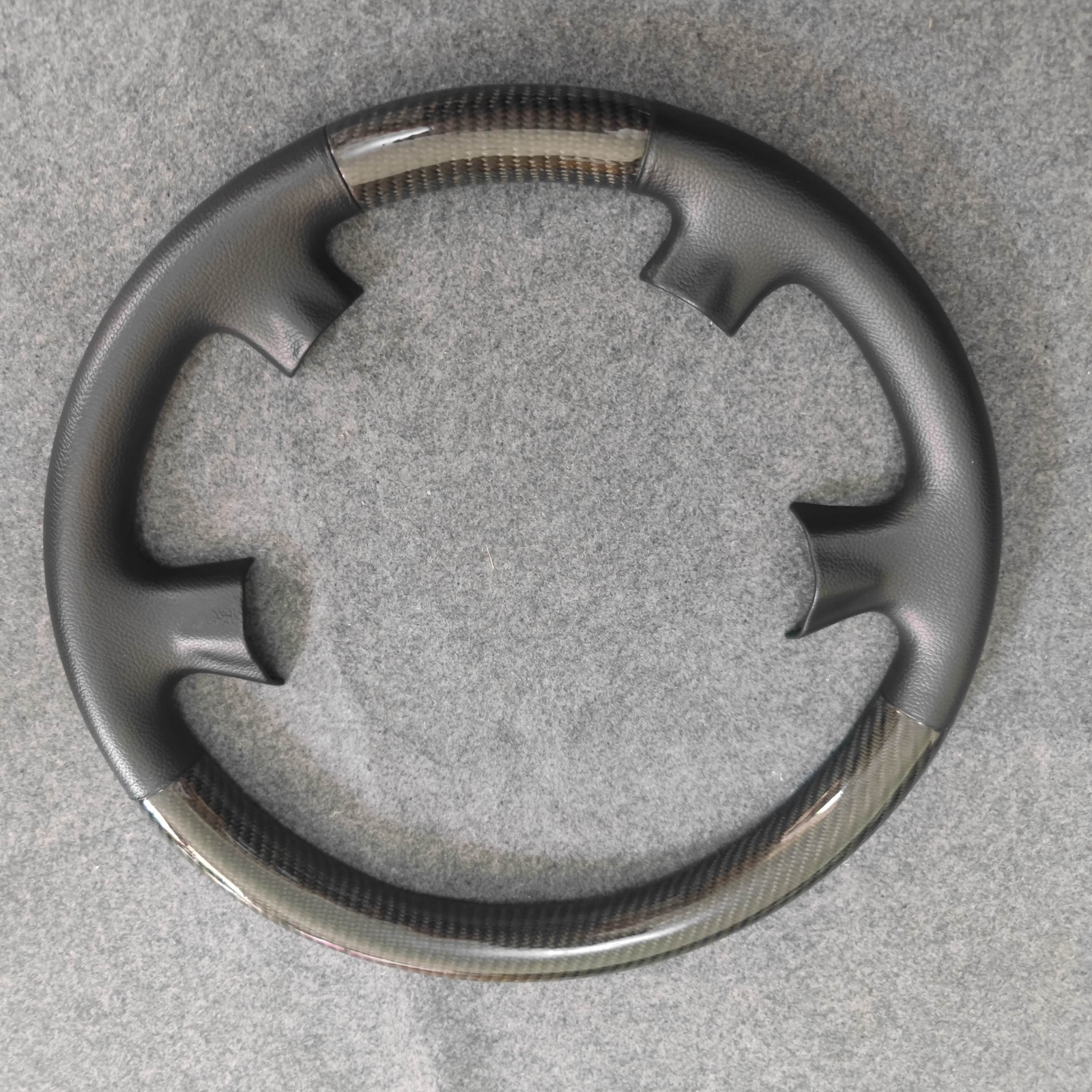 Carbon fiber with genuine leather steering wheel cover for HONDA CR-V 2005UP