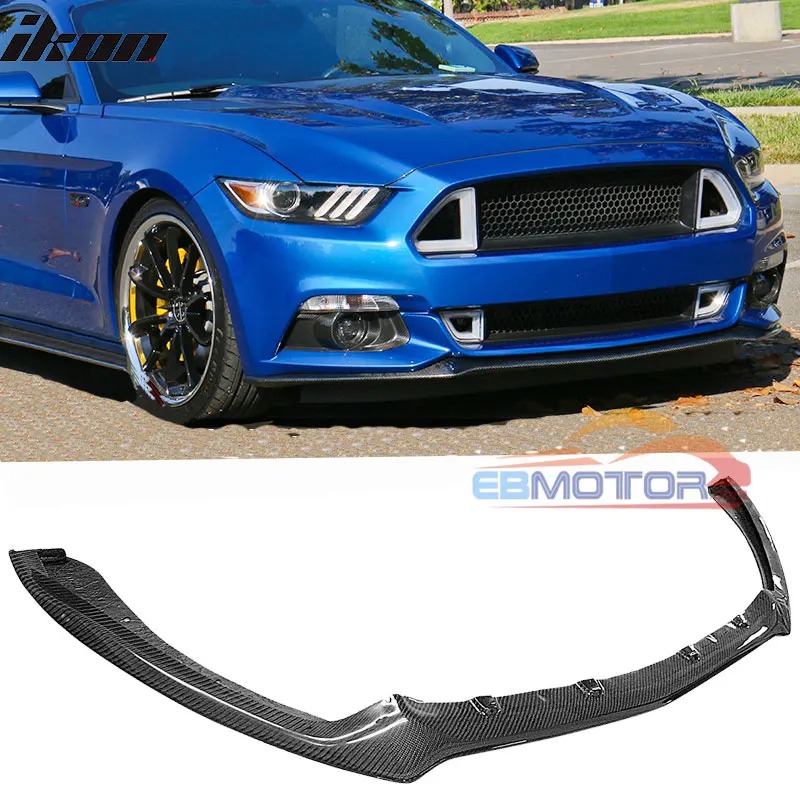 Factory Style Real Carbon Fiber Front Bumper Lip Body Kits spoiler For Ford Mustang 2D 2015-2017 F004