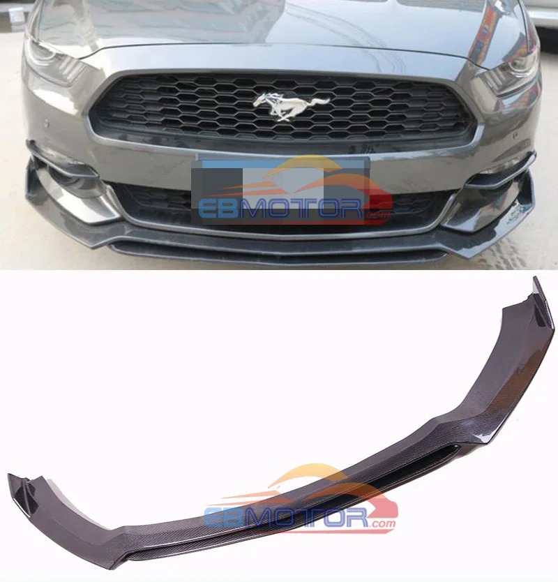 REAL CARBON FIBER FRONT LIP SPOILER FOR FORD MUSTANG 2015-2018  F009