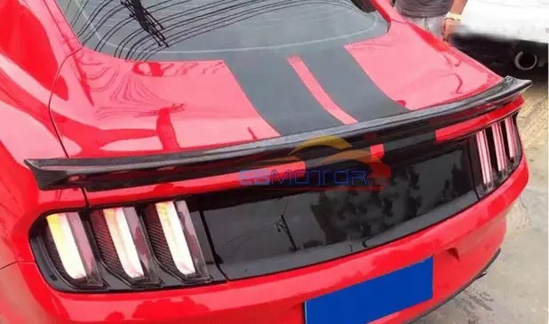 Real Carbon Fiber Rear Boot Trunk Wing Lip Spoiler For Ford Mustang Coupe 2015-2017 F019