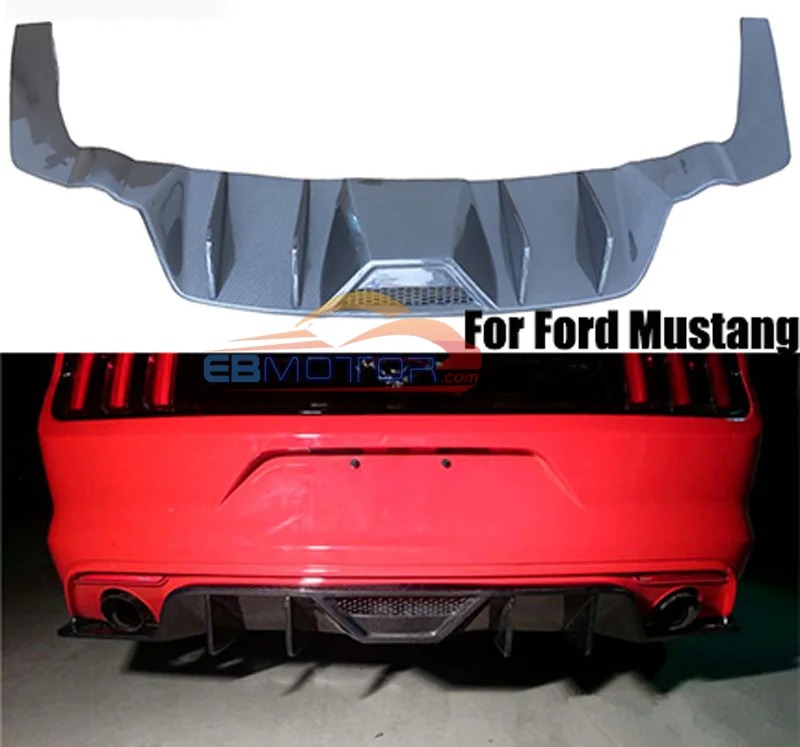 HN STYLE CABRON FIBER REAR lip DIFFUSER FOR FORD MUSTANG 2015-2017 F021