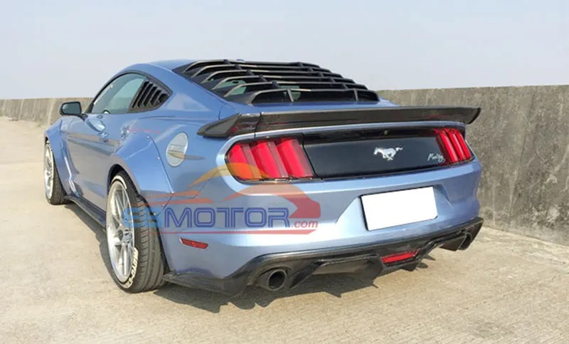 Real Carbon Fiber Spoiler Wing Spoilers 3pcs For Ford Mustang 2014-2017 F024