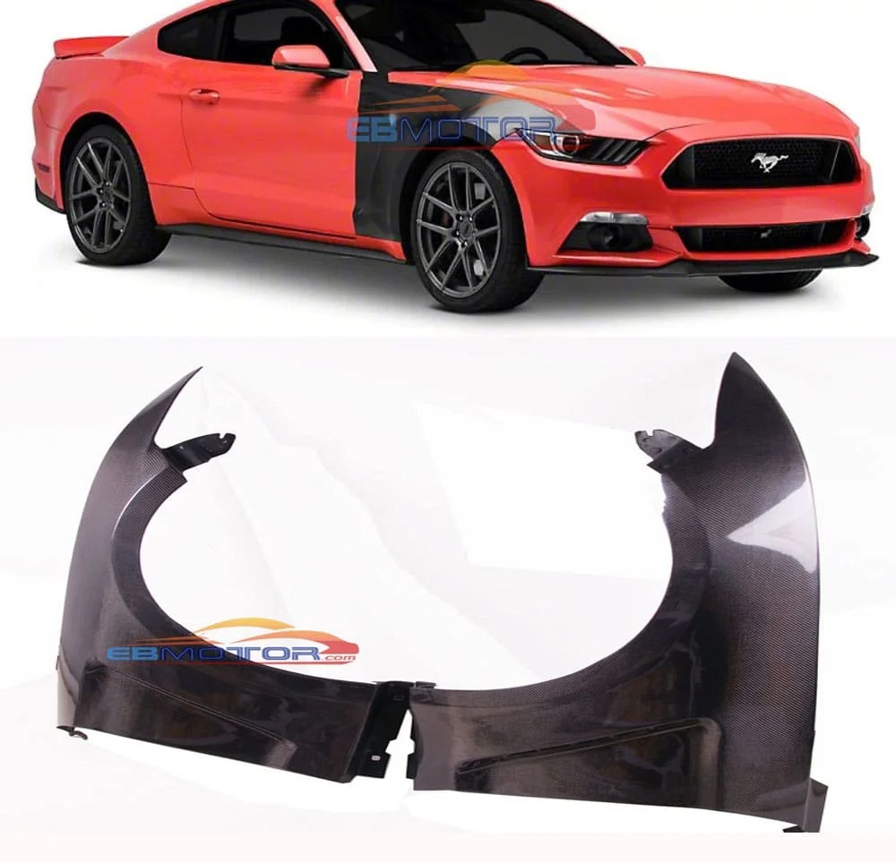 GT350 style Real Carbon Fiber Surface Fenders Bumper for Ford Mustang 2015-2017 F025