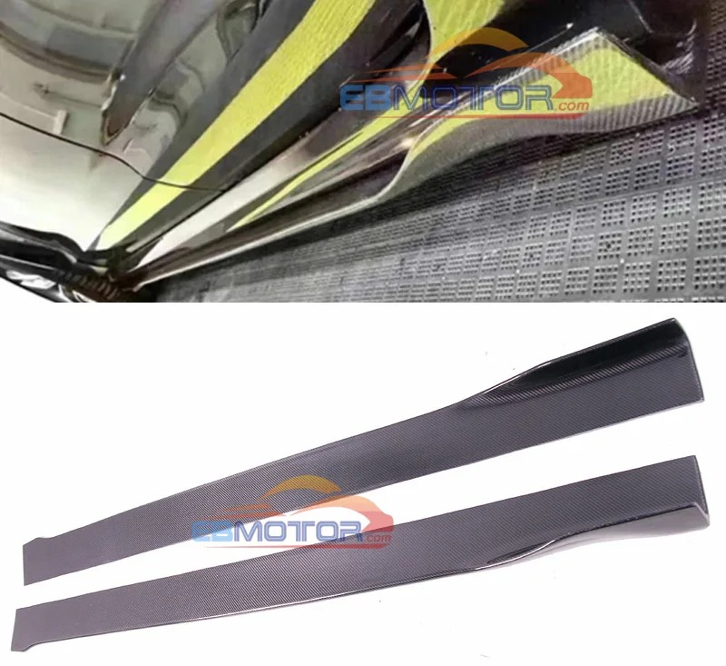 REAL CARBON FIBER SIDE SKIRTS 1PAIR FOR FORD MUSTANG 2014-2019 F029