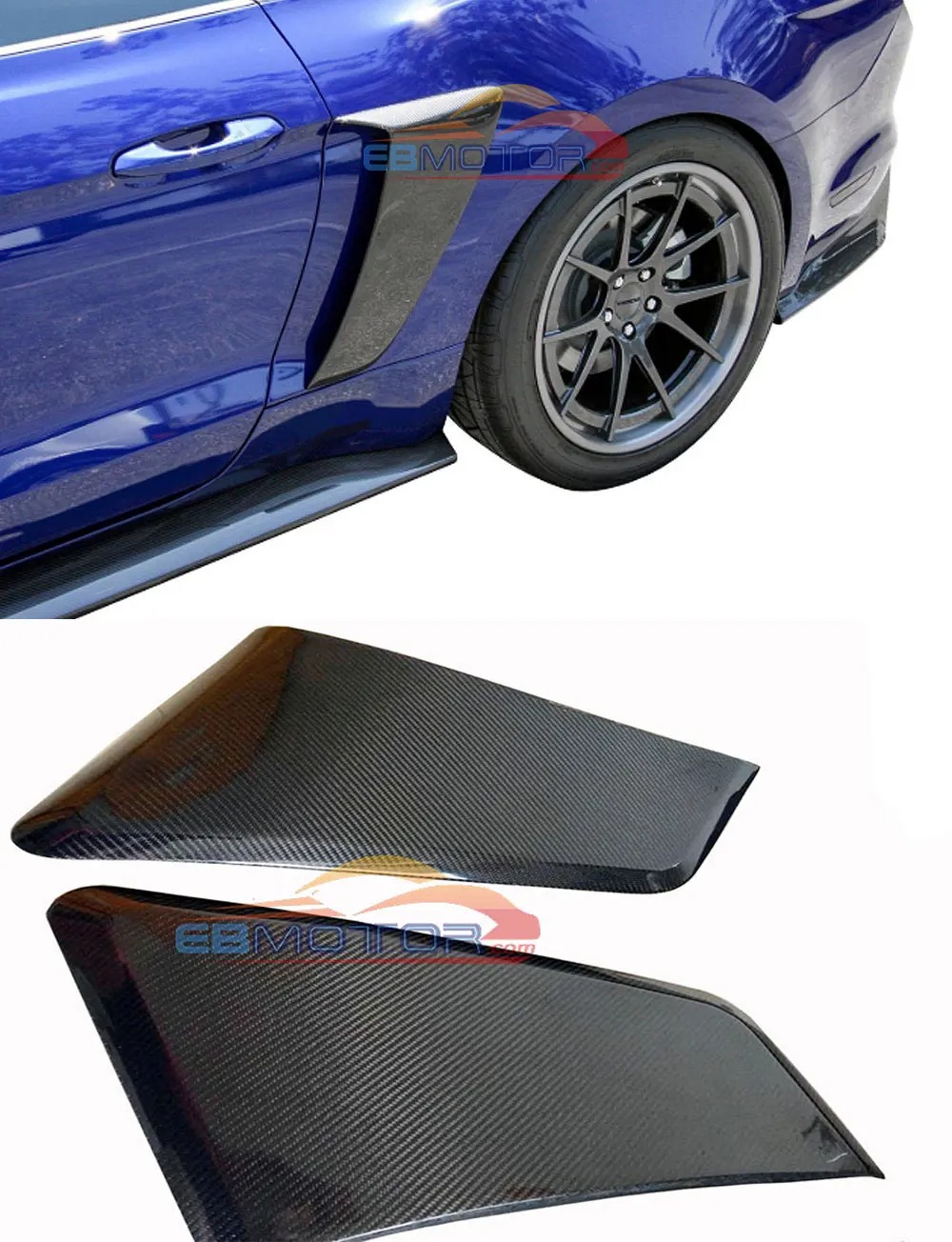 Real Carbon Creations CVX Side Scoops 1pair for Ford Mustang 2015-2019 F035