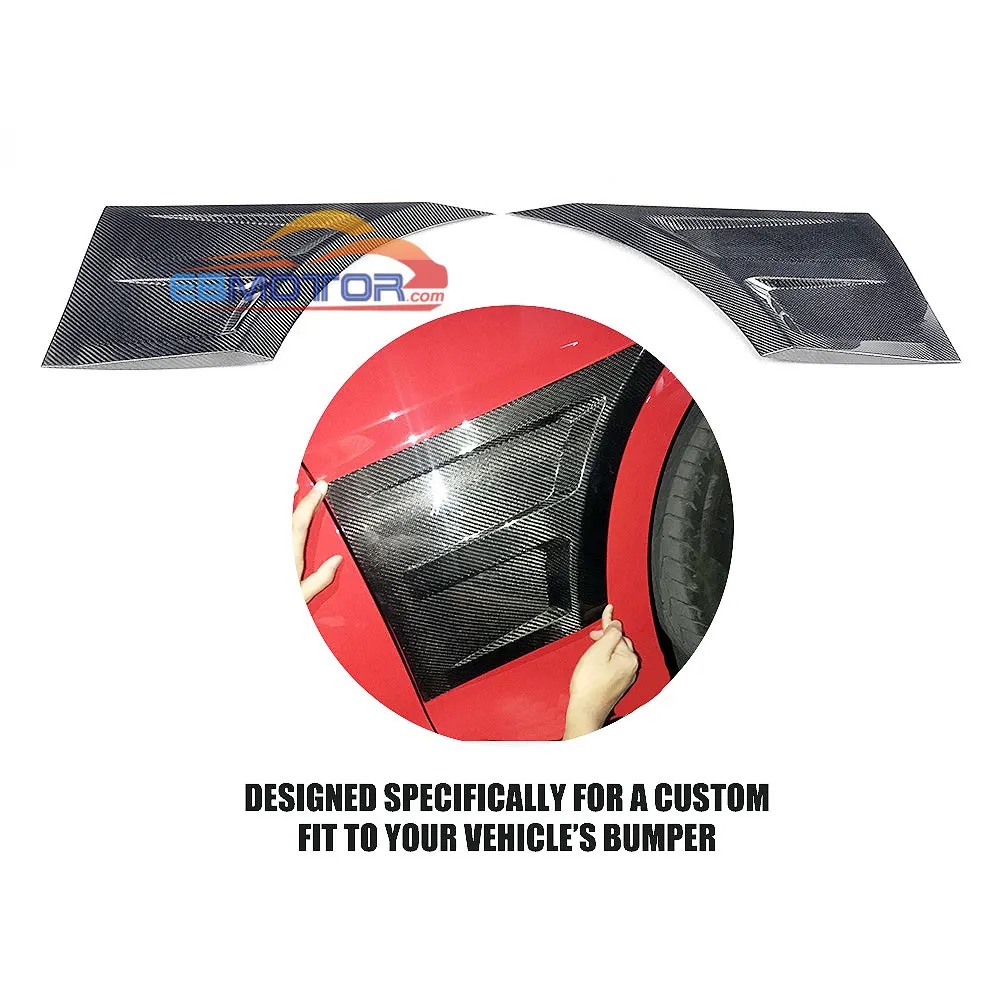 Real Carbon Fiber Car Fender Vents Trim 1pair for Ford Mustang Coupe 2 Door 2015-2017 F036