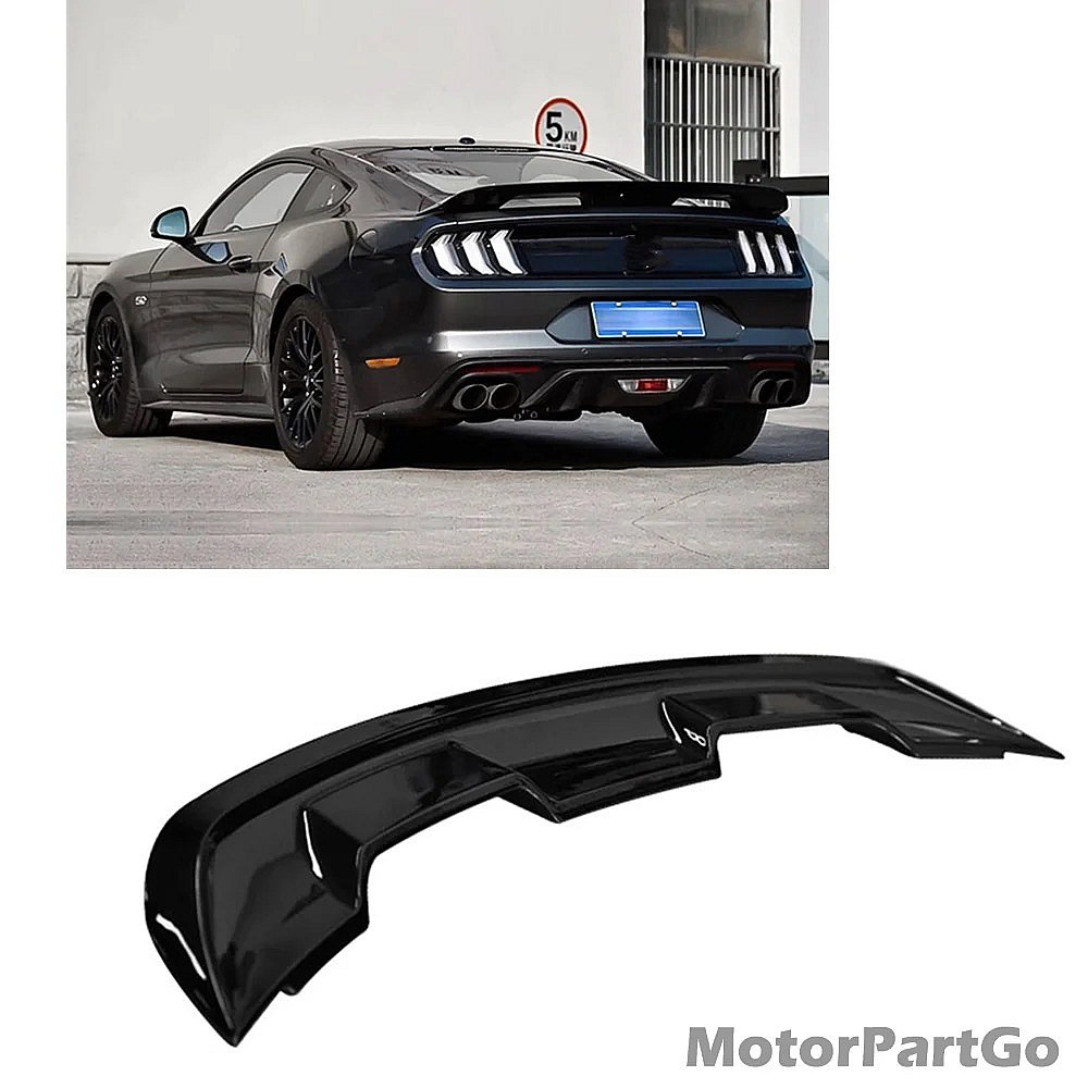 Rear Trunk Spoiler Wing For Ford Mustang Coupe GT500 Style 2015-2020 Glossy Black Car Tail Gate Window Splitter Guard Plate Lip