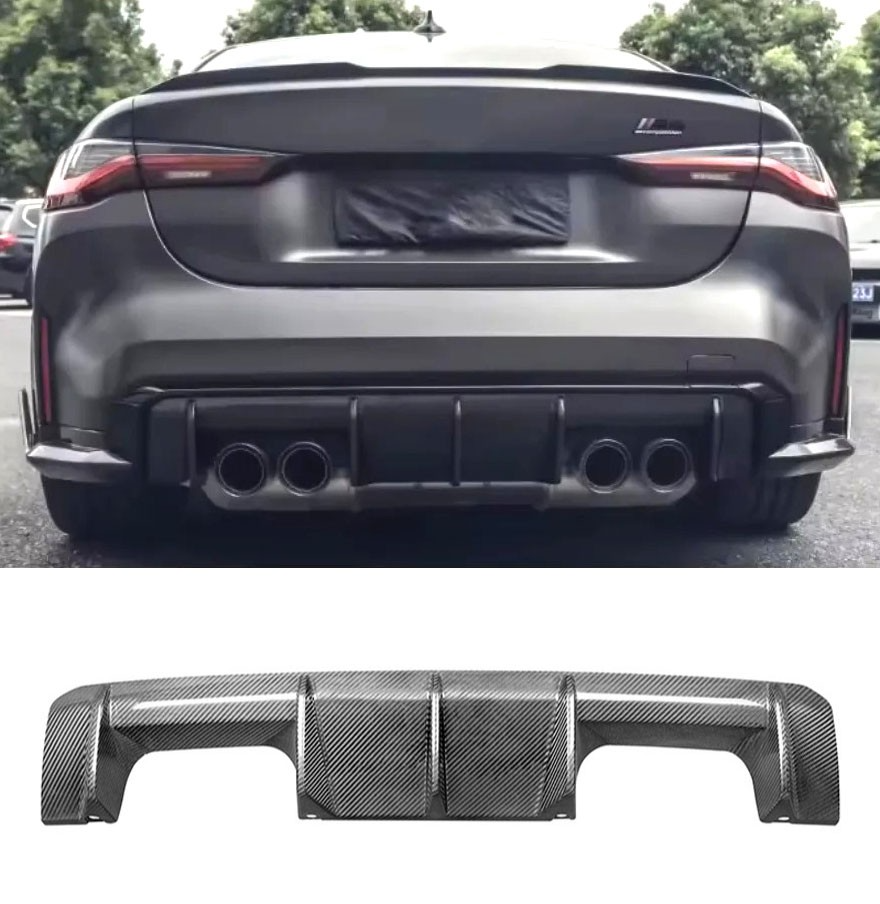 V1 MP Style Real Carbon Fiber Rear Bumper Diffuser For 2021-25 BMW G80 M3 G82 M4