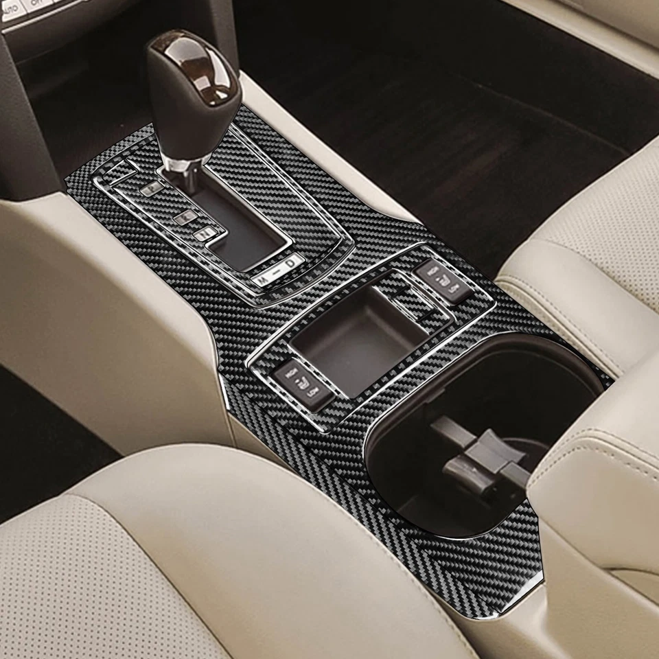 10Pc Carbon Fiber Gear Shift Panel Cup Holder Cover For Legacy Outback 10-14 LHD