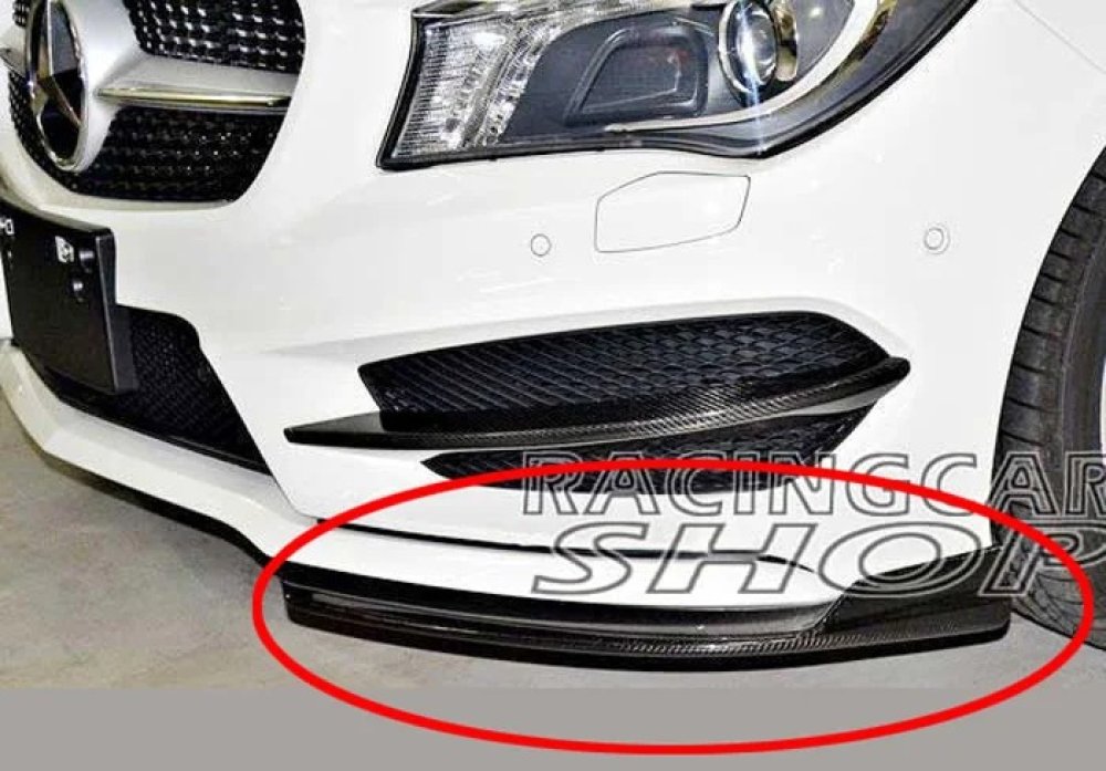 UNPAINTED Front Lip Splitter Spoiler For Benz W117 C117 CLA200 CLA250 1pair 2013UP M004F