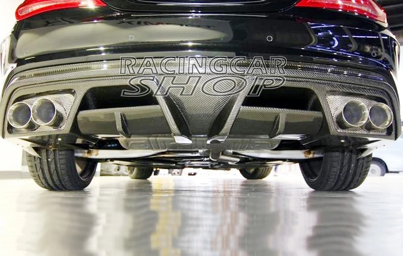 Real Carbon Fiber Rear Diffuser Lip Apron Fit For Benz W117 C117 CLA AMG SPORT BUMPER 2014UP M005
