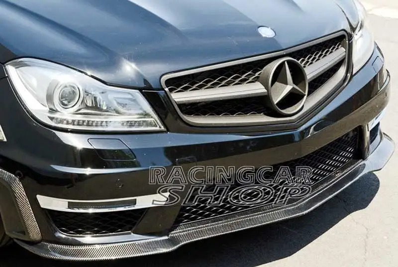 REAL CARBON FIBER Front Lip Spoiler For Benz W204 C63 AMG Bumper 2011-2014 M020