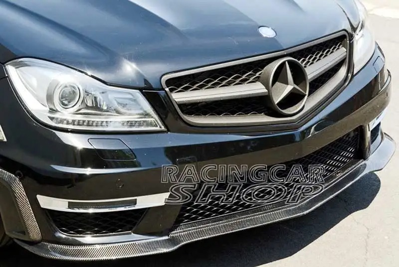 Front Lip Spoiler for Mercedes Benz W204 C63 AMG bumper 2011-2014 M020F