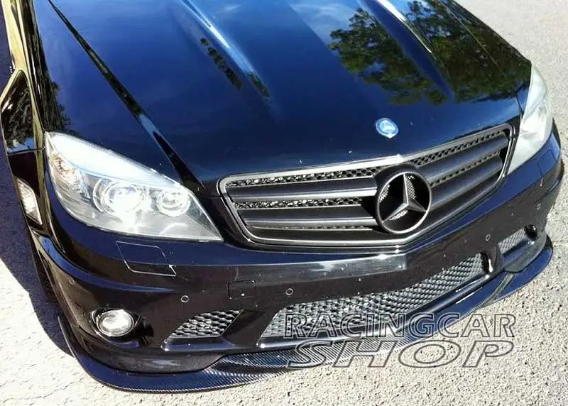Real Carbon Fiber Front Spoiler for BENZ W204 C-Class C63 AMG front bumper 2008-2011 M024