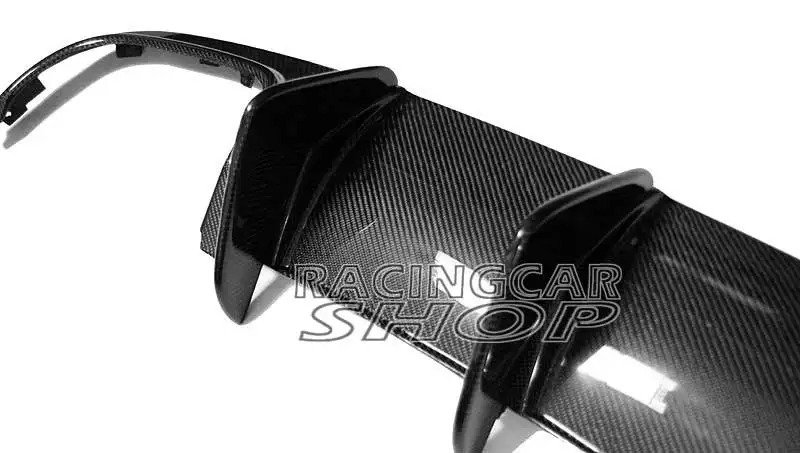Big Fins Real Carbon Fiber Rear lip Diffuser for Benz W204 C63 C200 C350 2008-2011 M028