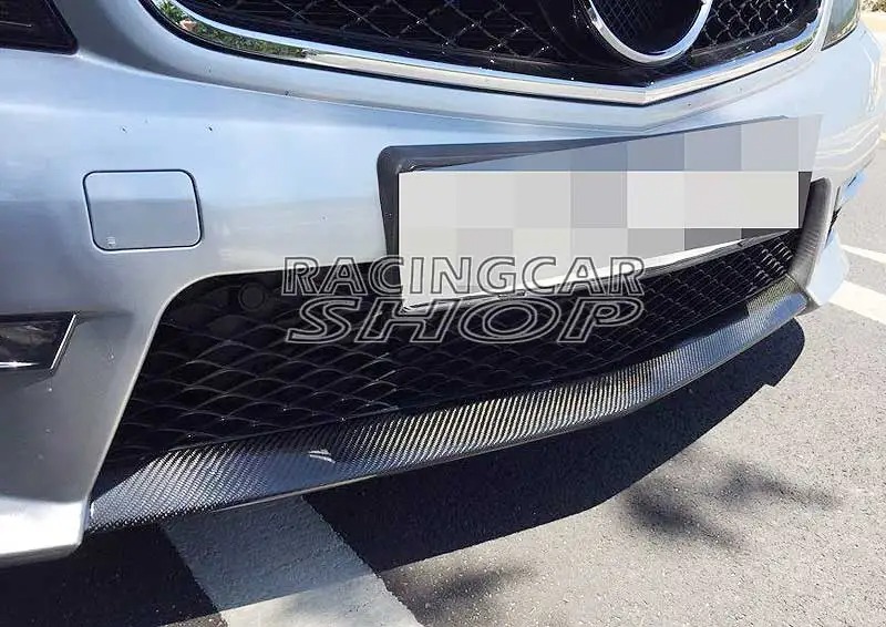 REAL CARBON FIBER SMALL FRONT LIP SPOILER For Tai Wan MADE BENZ W204 F/L C63 BUMPER M031