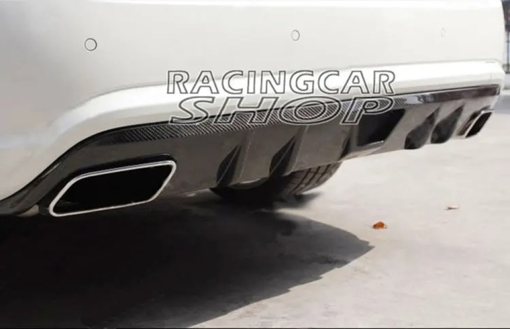 3K Real Carbon Fiber Rear Lip Diffuser Fit For Benz W207 E550 AMG Sport Package M059