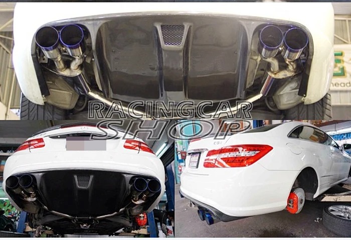 Real Carbon Fiber Rear Lip Diffuser For Mercedes Benz E-Class W207 2Door Coupe E350 E550 AMG Sport Package 10-12   M060