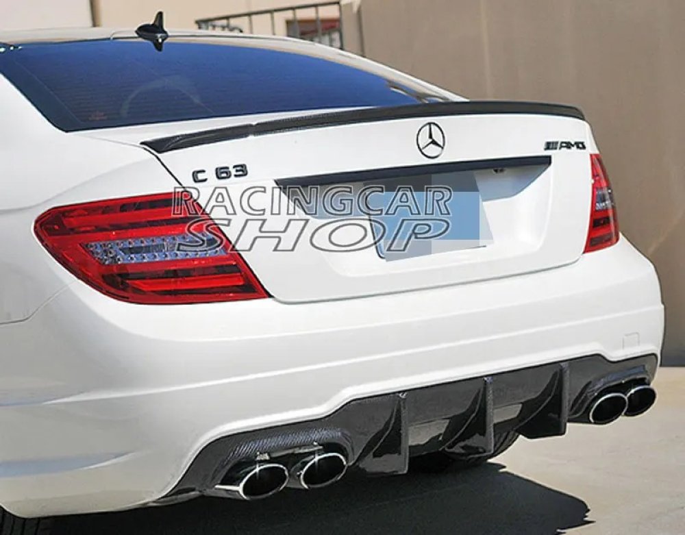 REAL CARBON FIBER REAR WING TRUNK LIP SPOILER for BENZ W204 C-CLASS COUPE 2011-2013 M061