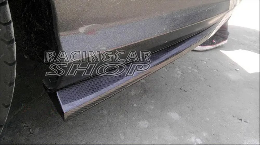 Real Carbon Fiber Rear Bumper Extensions 1pair for Benz W204 C63 AMG Side Skirt 2012-2014 M070