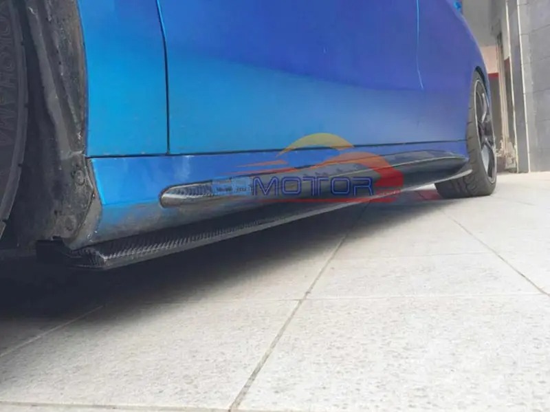 Real Carbon Fiber Side Skirts 1pair For Benz W117 CLA250 Amg Pakage CLA45 2014UP M072