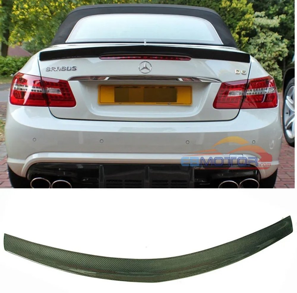 V Style Real CARBON FIBER REAR TRUNK BOOT LIP SPOILER Fit For BENZ E-CLASS W207 C207 A207 2DR COUPE 2010-2014 M073
