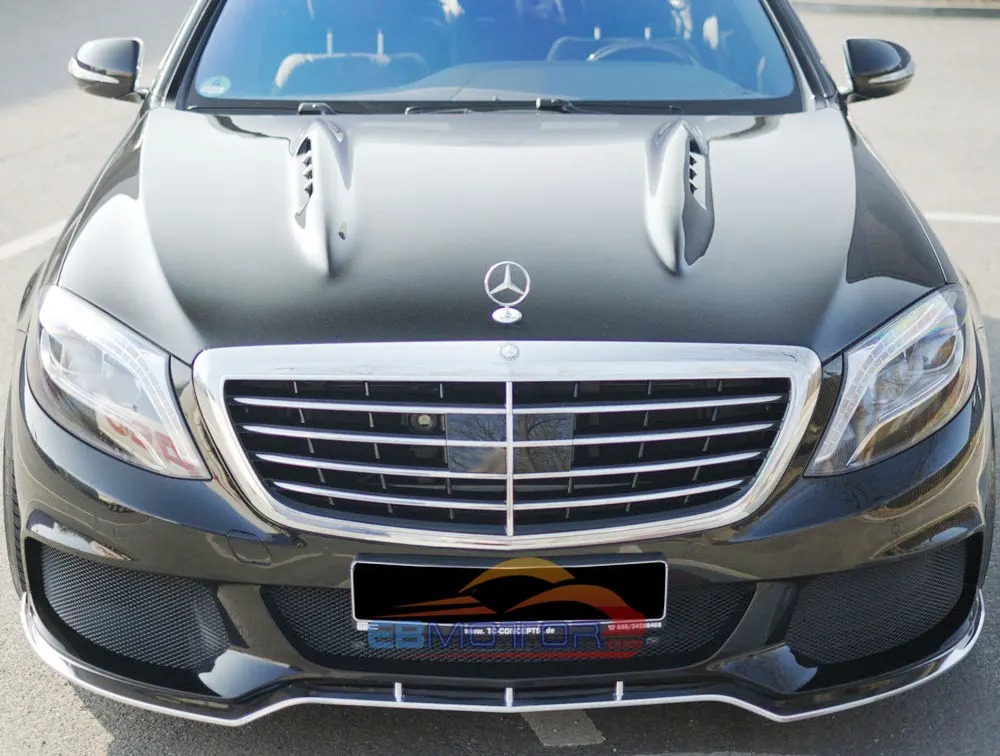 B Style Front lip Spoiler For BENZ S Class Sedan W222 AMG Sport Model 2014UP M079F