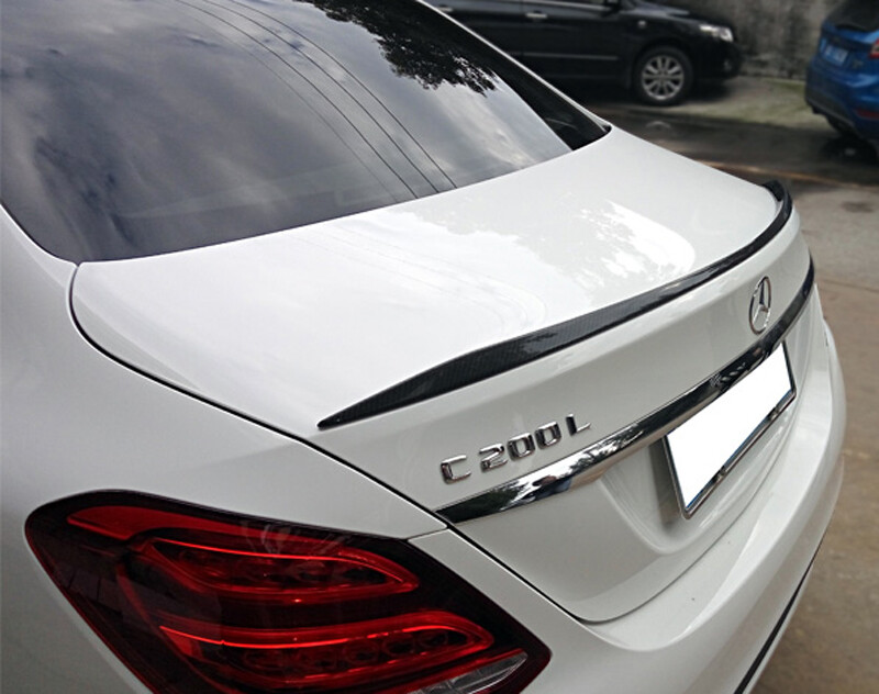 REAL CARBON FIBER TRUNK LIP SPOILER For BENZ W205 C300 C400 C63 15UP