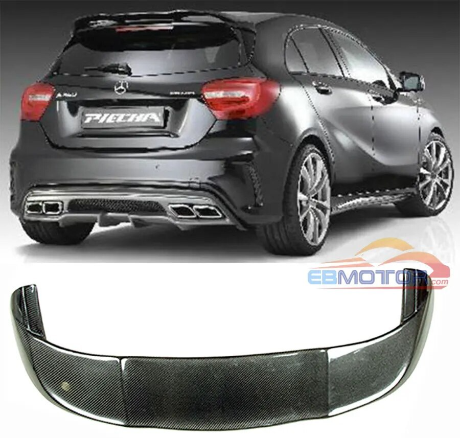 Real Carbon Fiber Rear Roof Spoiler For W176 A-Class A180 A200 A250 A260 A456