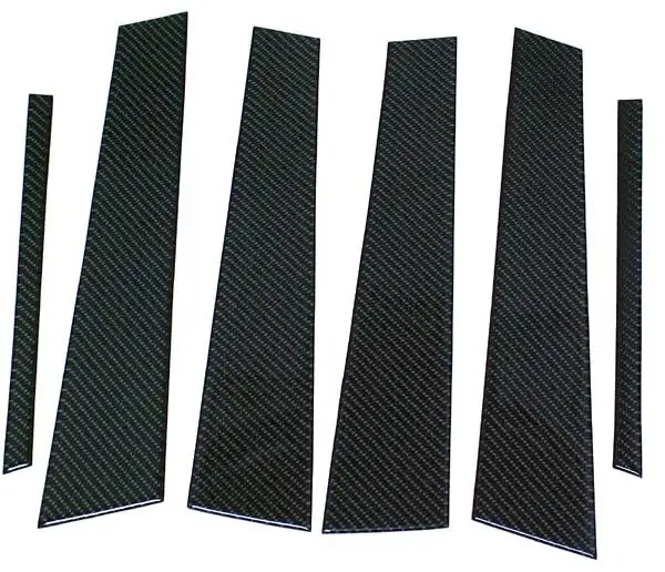 REAL CARBON FIBER DOOR PILLAR PANEL 6PCS/SET for Mercedes BENZ W204 M100B