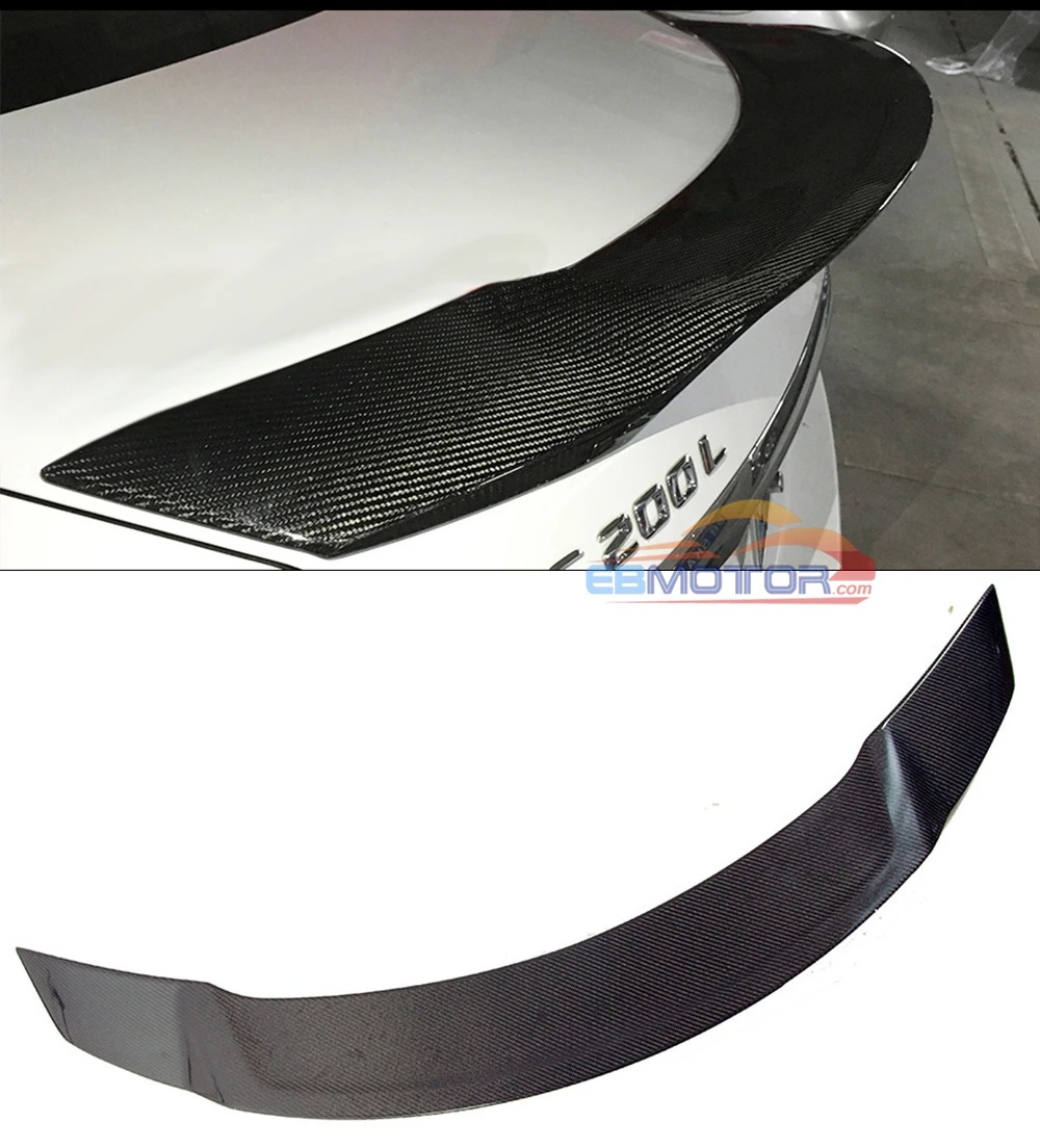 Real Carbon Fiber Tail Trunk Lid Spoiler for Mercedes Benz W205 Sedan 4D 15-16 M123
