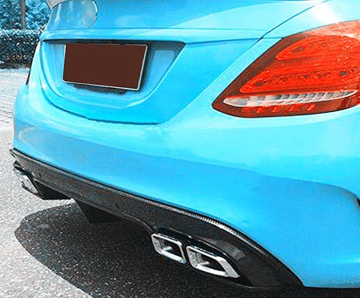 Real Carbon Fiber Rear Bumper Lip Diffuser For BENZ W205 C180 C200 C260 AMG