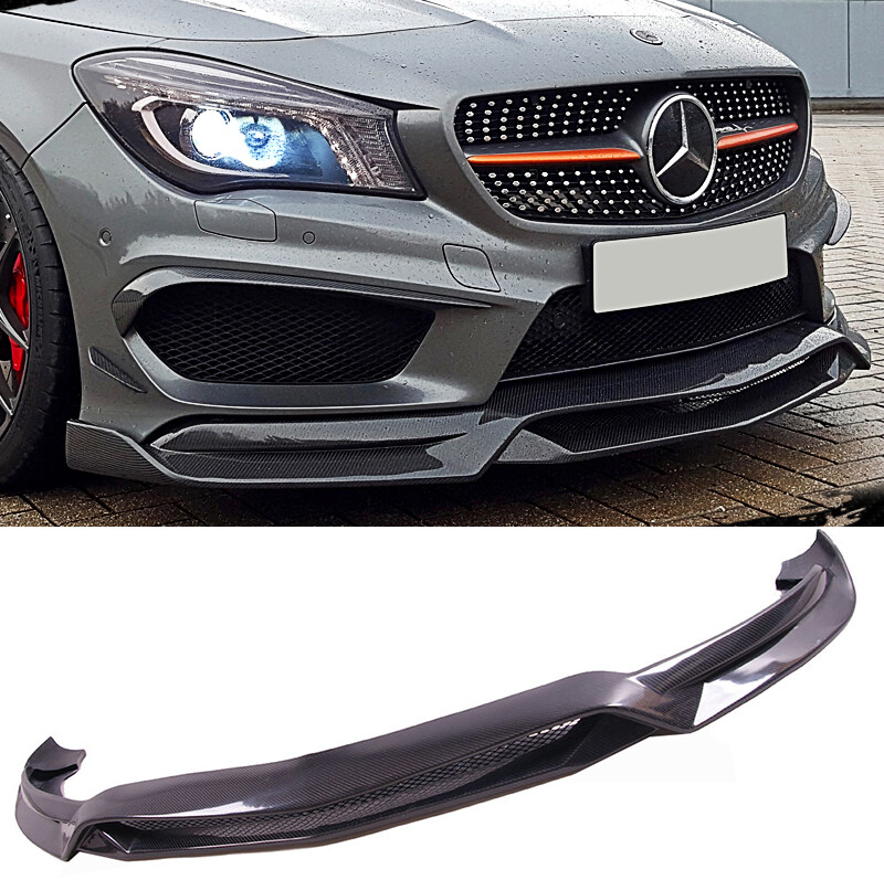 R Real Carbon fiber front lip Spoiler for Mercedes Benz W117 CLA CLA45 AMG 14-16