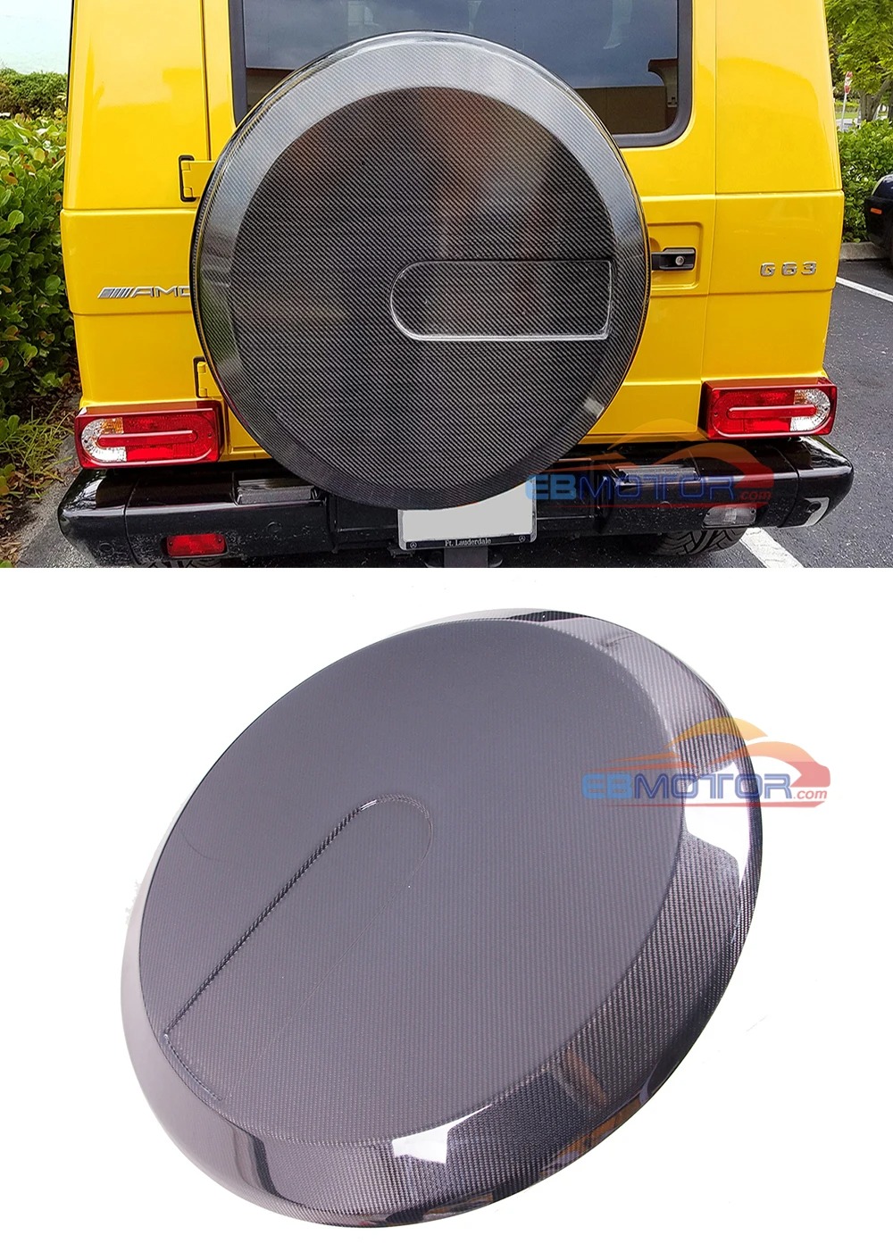 Real Carbon Fiber Spare Wheel Tire Cover For BENZ W463 G-Class G500 G55 G63 02-14 M141