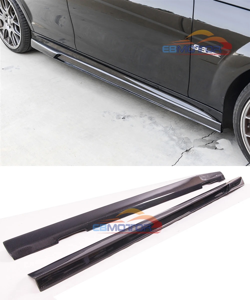 Real Carbon Fiber side skirts spoiler splitter for Mercedes benz W204 C63 F/L Coupe Sedan 12-15 M144